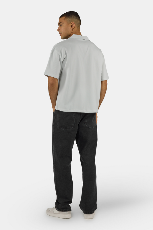 Thumbnail - Pegador Troy Plissee Summer Shirt Kurzarmhemd grau in S