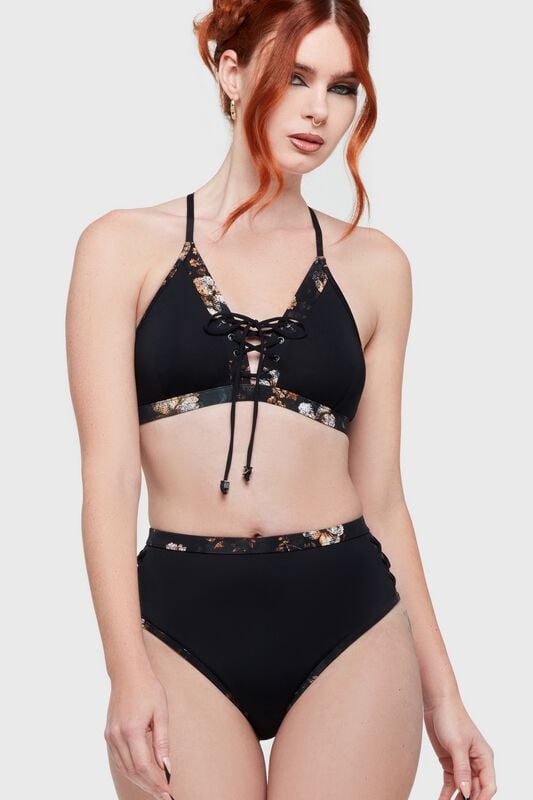 🏷️ Bas de bikini Gothic de Killstar - Twilight Boho Summer - Cinder Root - Bas de Bikini - pour Femme