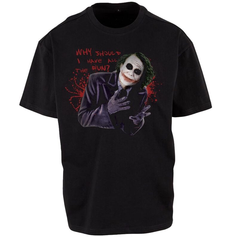 T-Shirt Manches courtes  de Batman - Joker - Why Should I Have All The Fun? - M à 3XL - pour Homme - noir
