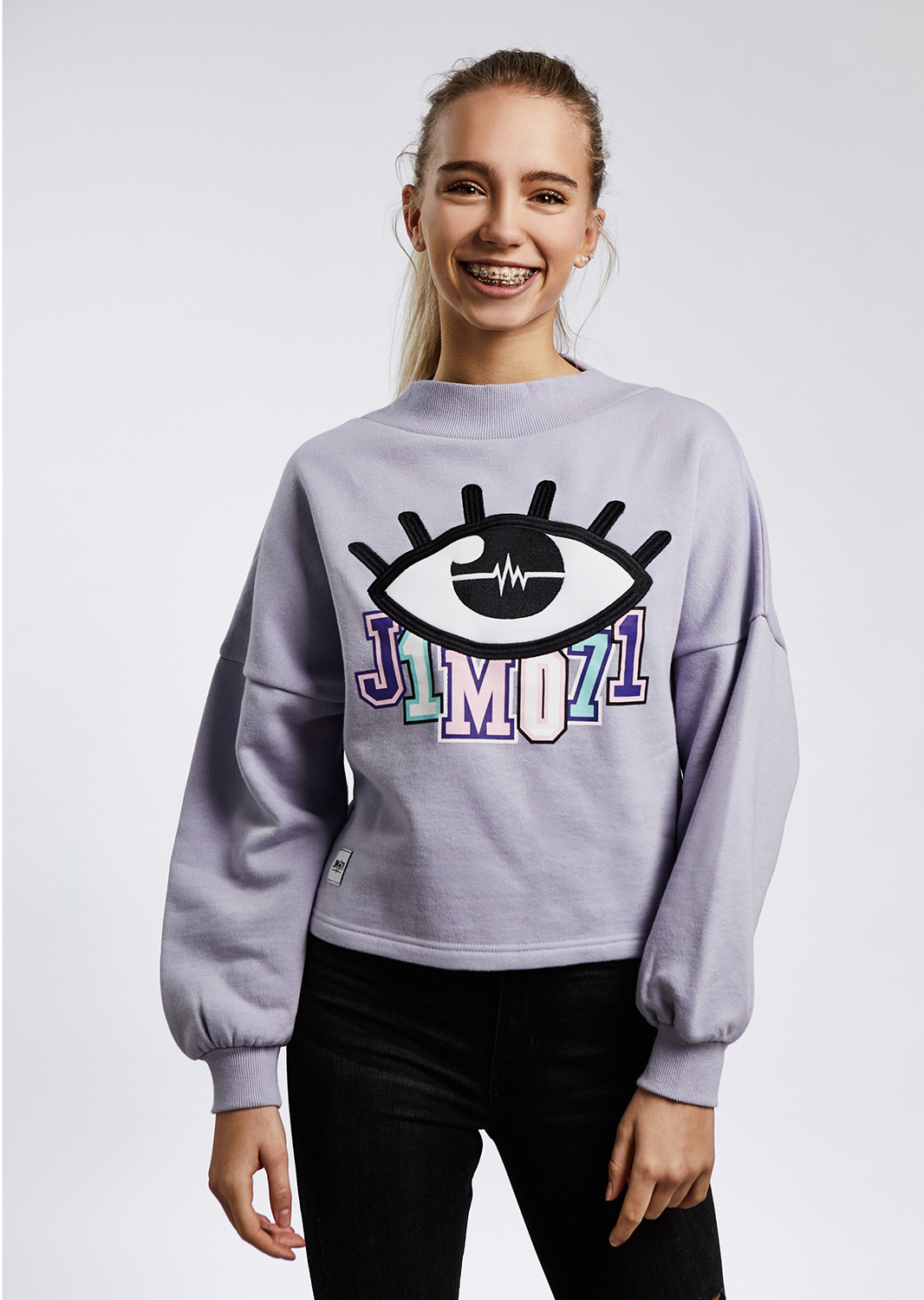 J1MO71 - Eye Crewneck - Girls sweatshirt - lilac image