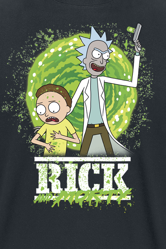 Rick And Morty T-Shirt - Season 6 - S bis XXL - für Männer - Größe L - schwarz  - Lizenzierter Fanartikel