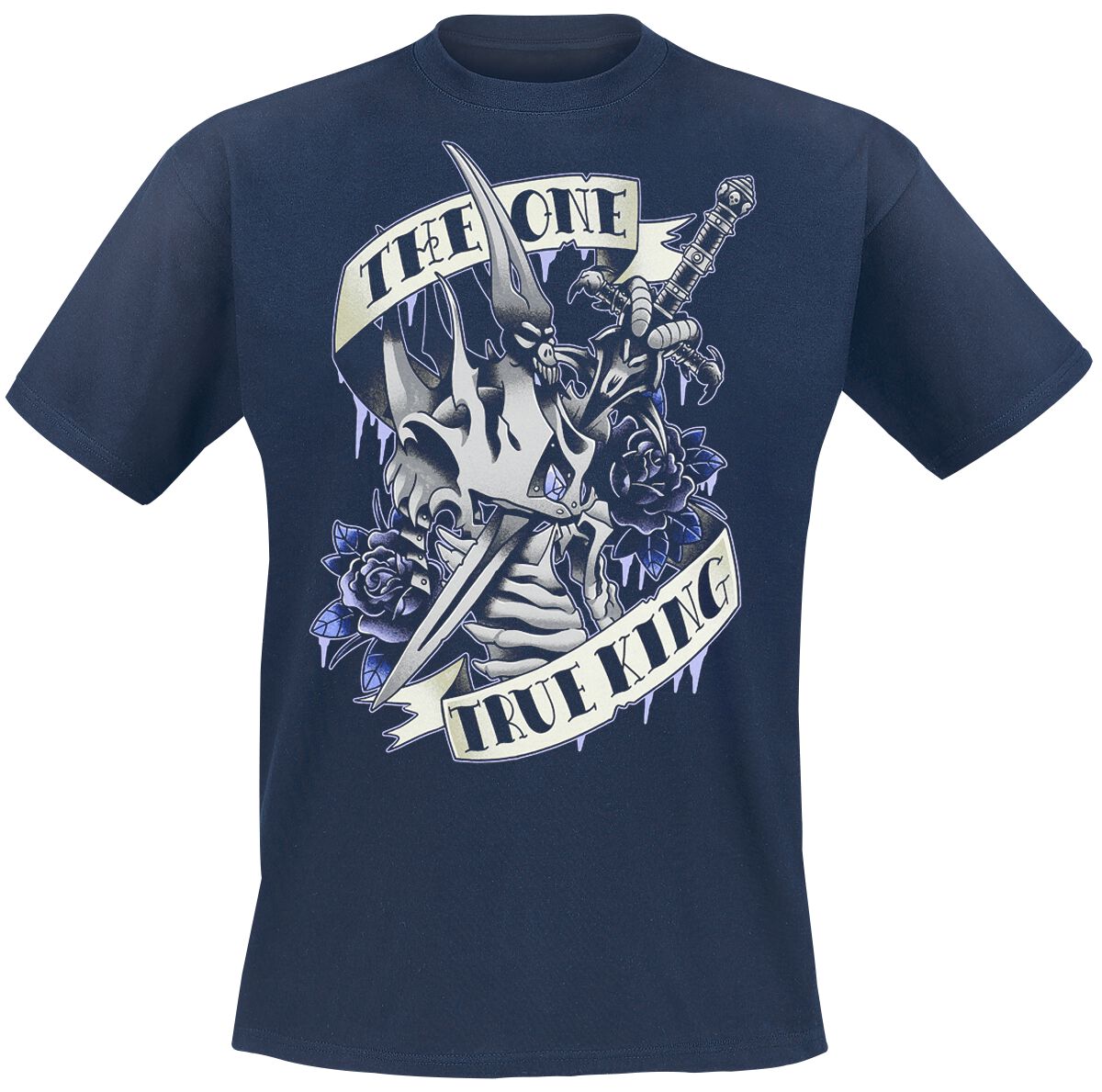 World Of Warcraft Traditional Lich King T-Shirt navy