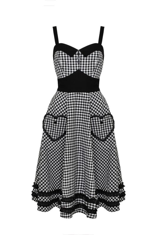 Levně Hell Bunny Mel Dress Šaty cerná/bílá