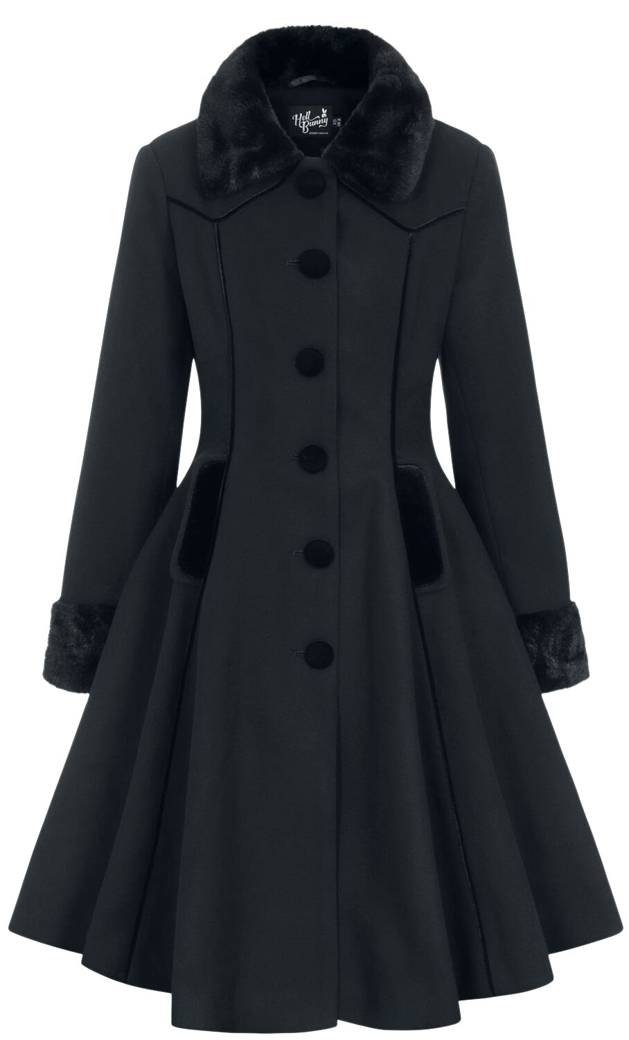 Hell Bunny Olwin Coat Coats black