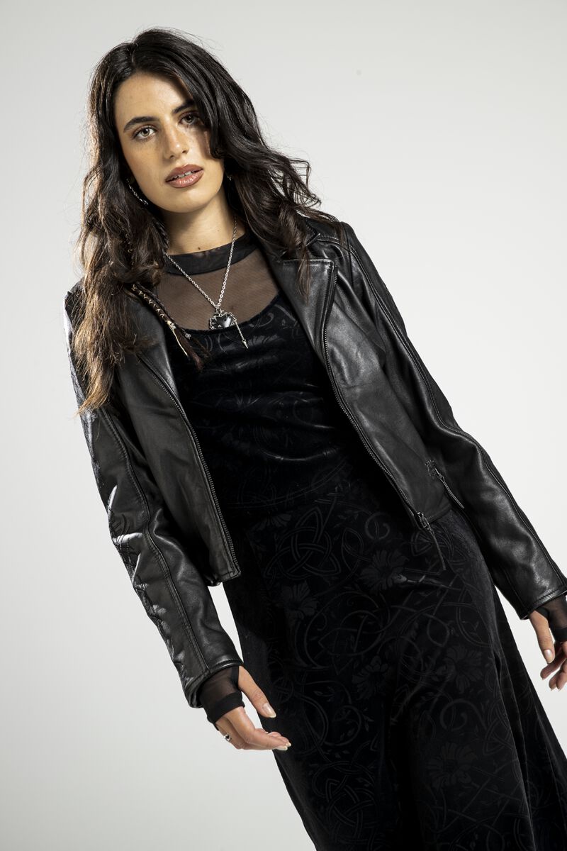 Black Premium by EMP Lederen jas - Celtic Blessing - S tot XXL - voor Vrouwen - zwart