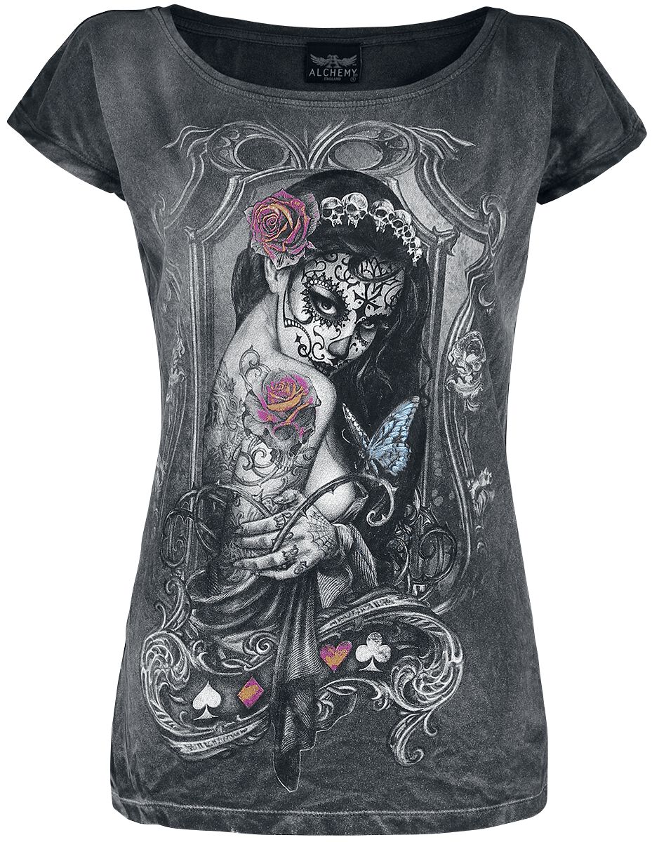 Alchemy England - Gothic T-Shirt - Widow`s Weed - S bis XXL - für Damen - Größe XL - anthrazit