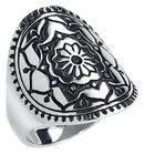 Silver Mandala Flower Ring, Wildcat, Ring