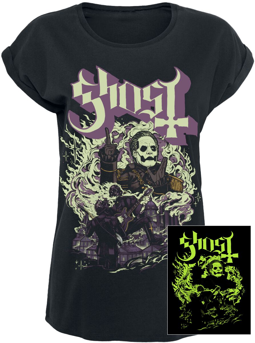 Ghost FOG YK - GITD T-Shirt schwarz in XL
