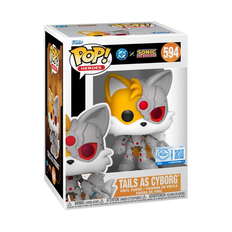 0889698889063 - Sonic x Justice League - Tails as Cyborg Vinyl Figur 594 Funko Pop! multicolor