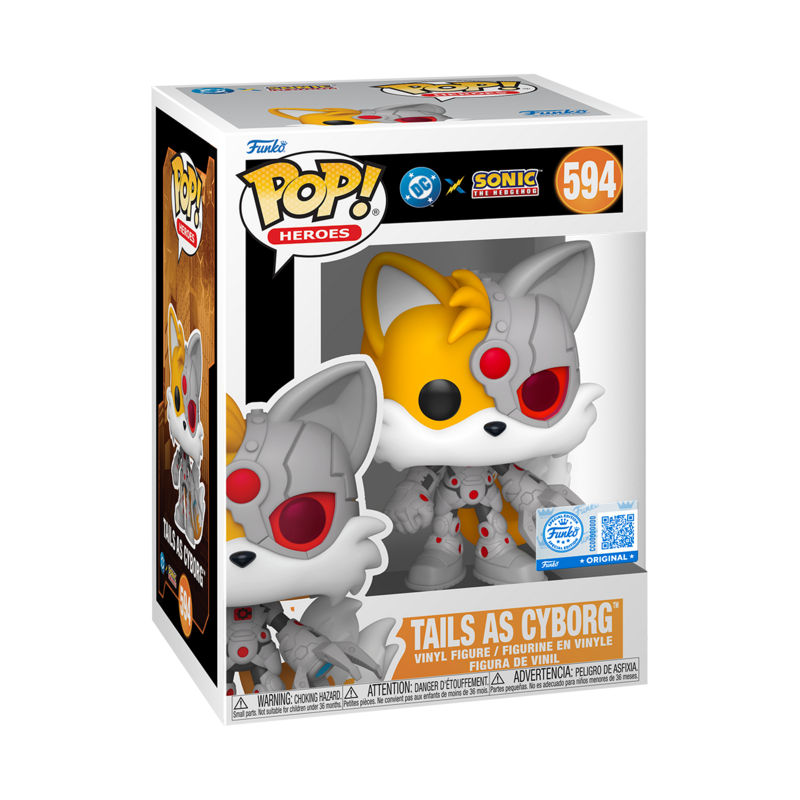 Sonic The Hedgehog  Funko Pop! - Sonic x Justice League - Tails as Cyborg Vinyl Figurine 594 -