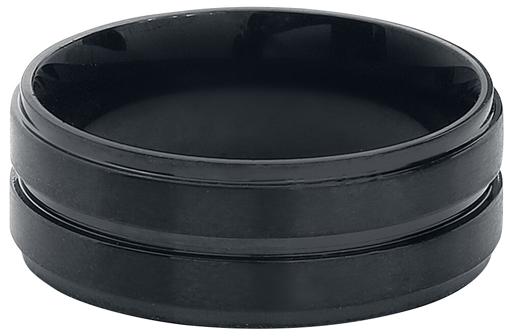 etNox Ring - Basic Double Black - für Männer - schwarz