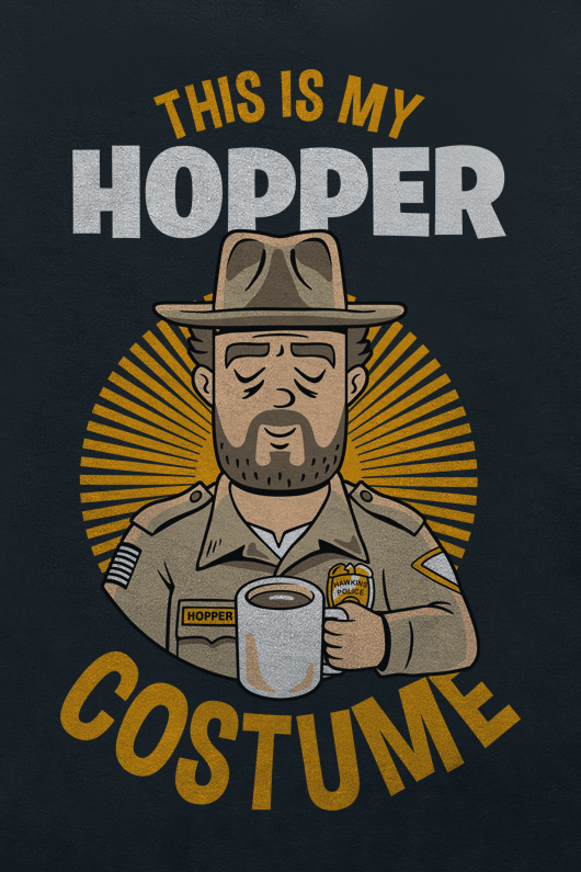 Stranger Things Kids - This is my Hopper Costume T-Shirt schwarz