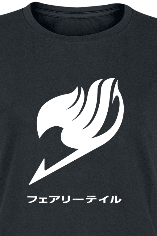 Fairy Tail - Anime T-Shirt - Mono Iconic - M bis L - für Damen - Größe L - schwarz  - Lizenzierter Fanartikel