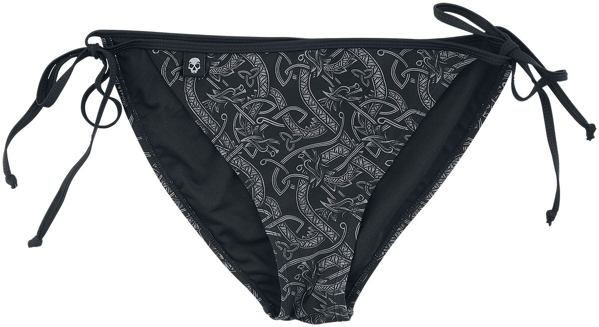 Black Premium by EMP Bikinihose mit keltisch anmutendem Print Bikini Unterteil schwarz  - Onlineshop EMP