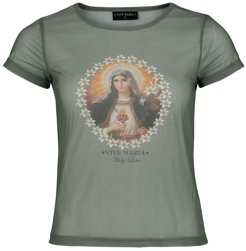 Vive Maria  T-Shirt - Holy Green Maria - for Women - green