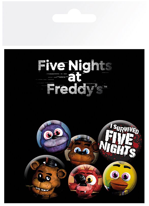 Five Nights At Freddy's Badge Pack Mix x4 Badge multicolour
