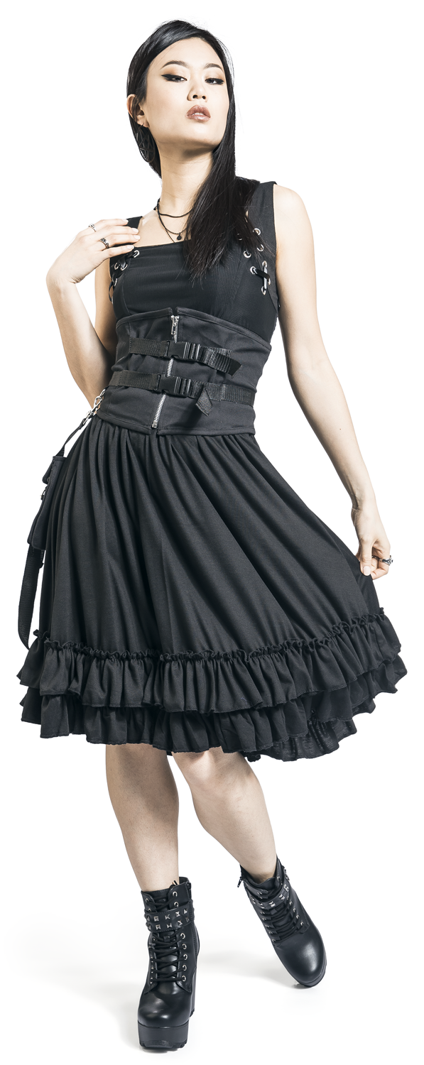 Poizen Industries Alvena Dress Mittellanges Kleid schwarz - 13.33% Rabatt