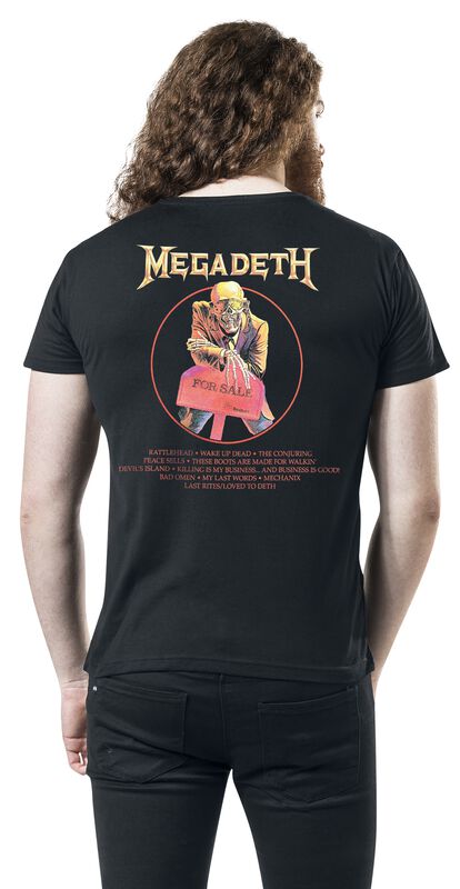 Männer Bekleidung Peace Sell Setlist Vintage | Megadeth T-Shirt