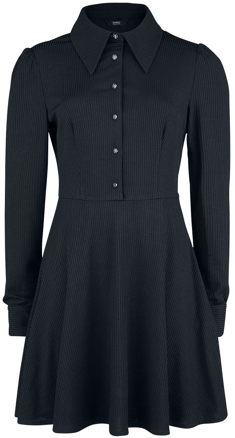 Banned Alternative - Gothic Kurzes Kleid - Pentacle Dress - XS bis 4XL - für Damen - Größe 4XL - schwarz