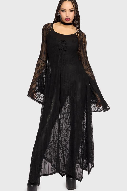 Crux Obscura - Shadow Queen Duster Killstar - Cardigan -
