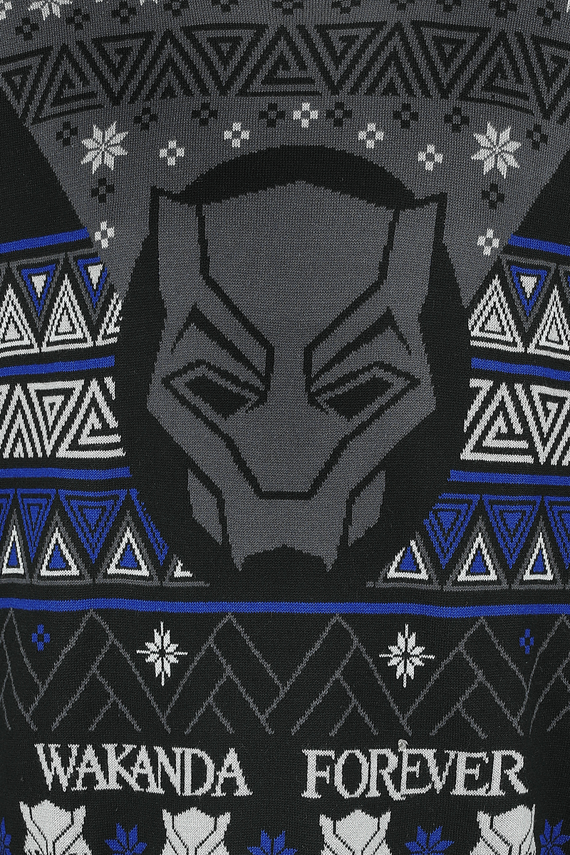 Black Panther Wakanda Forever Weihnachtspullover multicolor