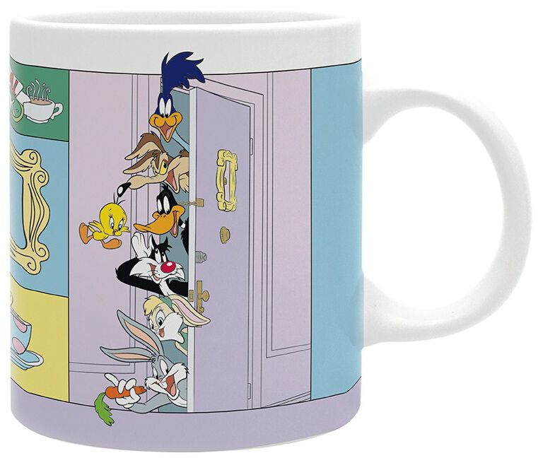 Mug de Looney Tunes - Friends Mash Up - pour Unisexe - blanc/bleu