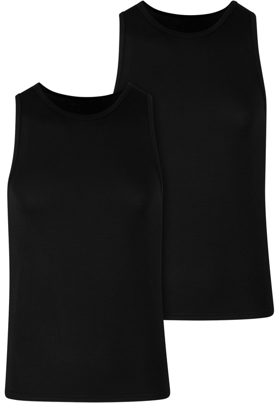 Urban Classics  Tanktop - Bamboo Basic Vest (2-pack) - for Men - black
