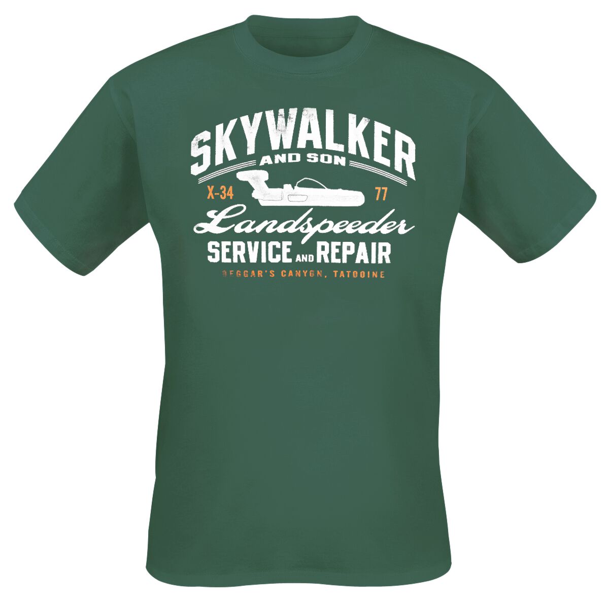 Star Wars - Disney T-Shirt - Skywalker - M bis XXL - für Männer - Größe XXL - grün  - Lizenzierter Fanartikel