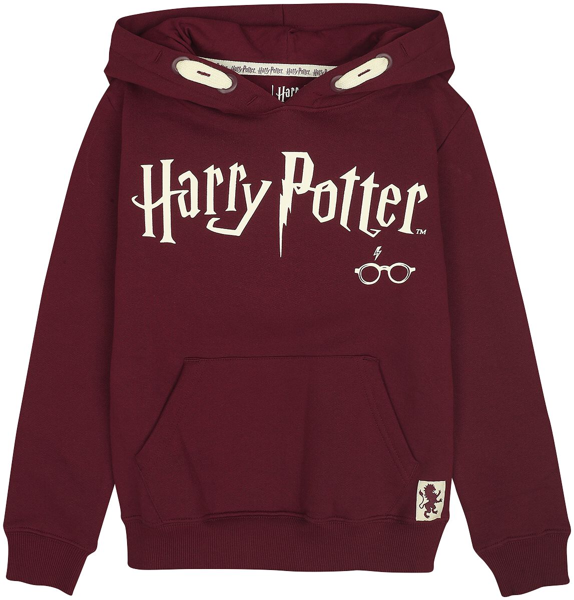Kids Hogwarts Kapuzenpullover rot von Harry Potter