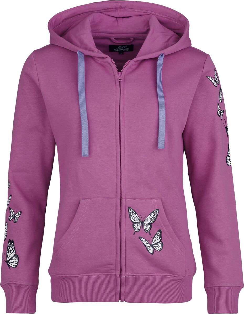 Full Volume By Emp Vest Met Capuchon - Lovely Butterfly - M Tot L - Voor Vrouwen - Violet