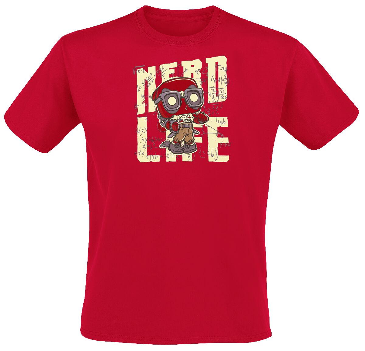 Funko Marvel - Deadpool Nerd Life T-Shirt red
