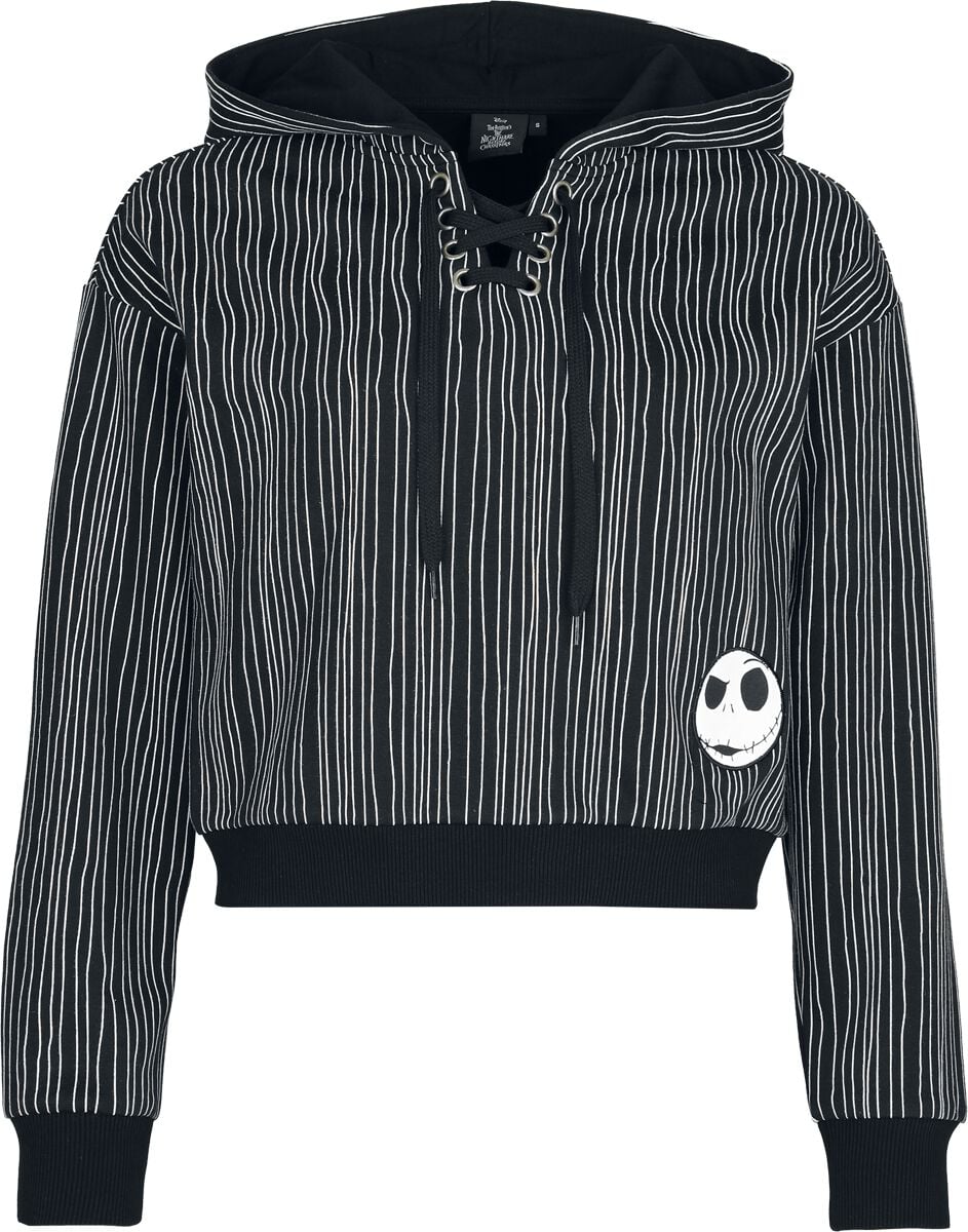 The Nightmare Before Christmas Pinstripe Jack Kapuzenpullover schwarz in L