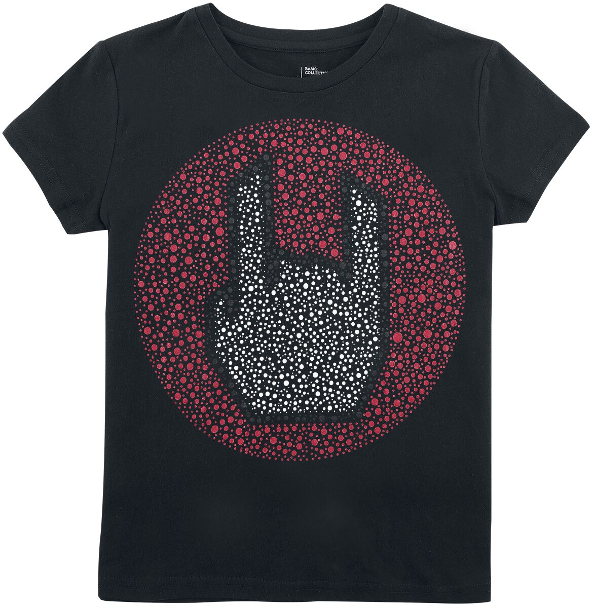 T-shirt de Collection EMP Basic - Kids T-Shirt mit Rockhand aus Pünktchen - 92 à 104 - pour filles &