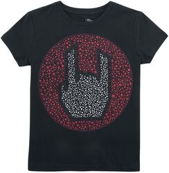 Kids T-Shirt mit Rockhand aus Pünktchen, EMP Basic Collection, T-Shirt