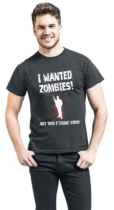 Männer Bekleidung I Wanted Zombies | Sprüche T-Shirt