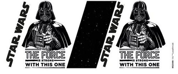 5050574234863 - The Force Is Strong With This One Tasse weiß schwarz