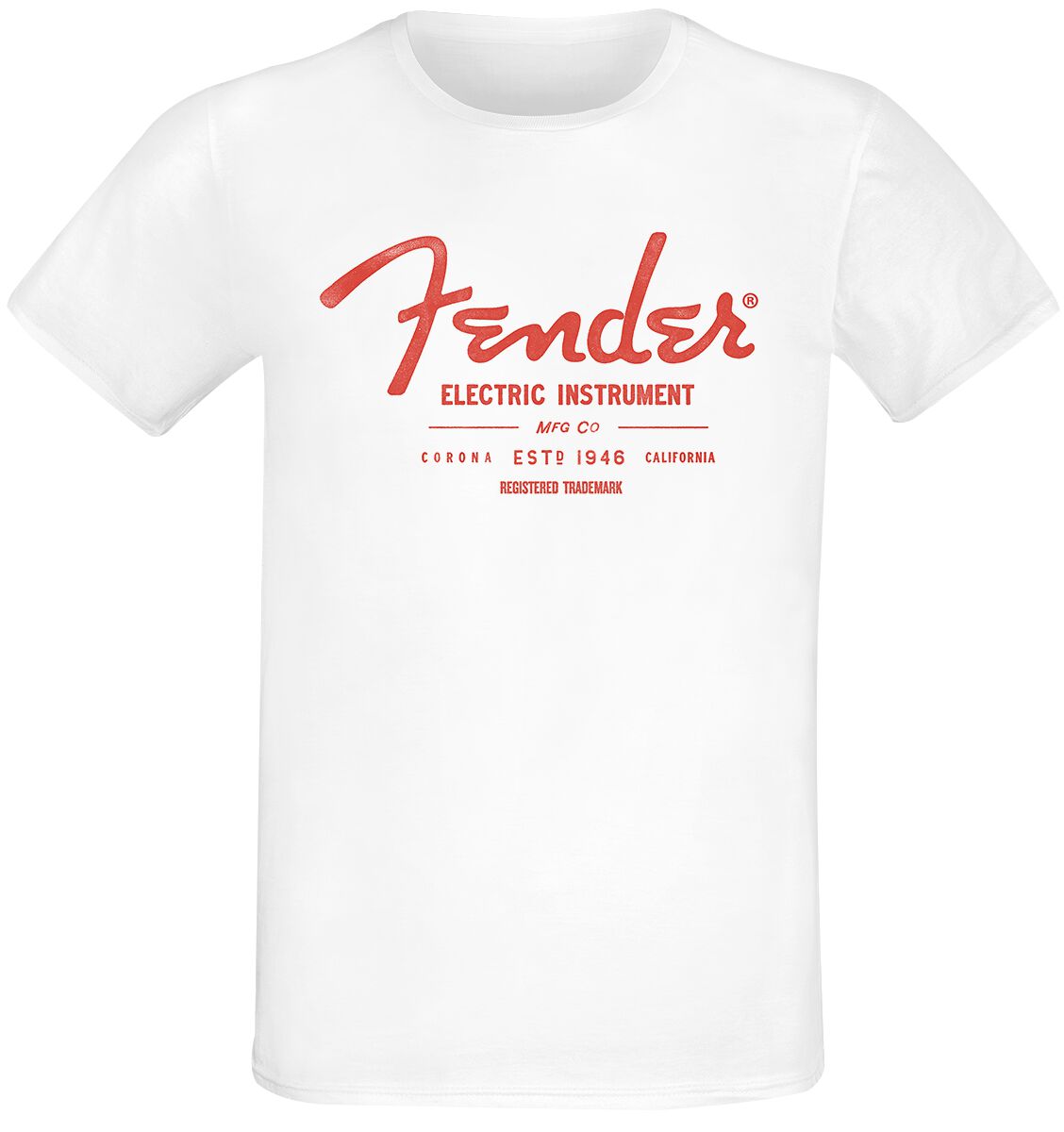 Fender T-Shirt - Electric Instrument - S bis XXL - für Männer - Größe S - weiß  - Lizenziertes Merchandise!