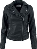 Ladies Leather Imitation Biker Jacket, Urban Classics, Übergangsjacke
