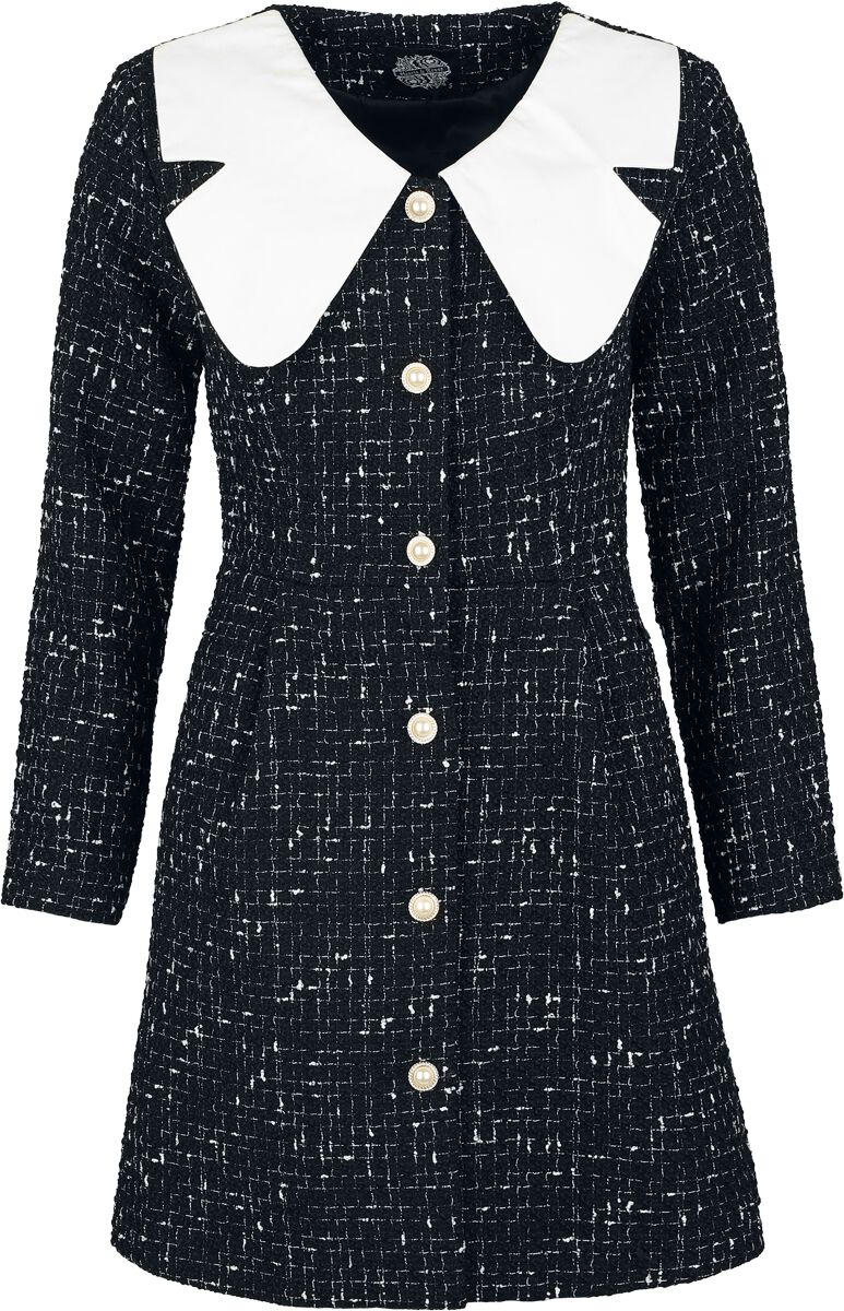 Midi-jurk Rockabilly van H&R London - Starlight Bloom Dress - Vrouwen - zwart-wit