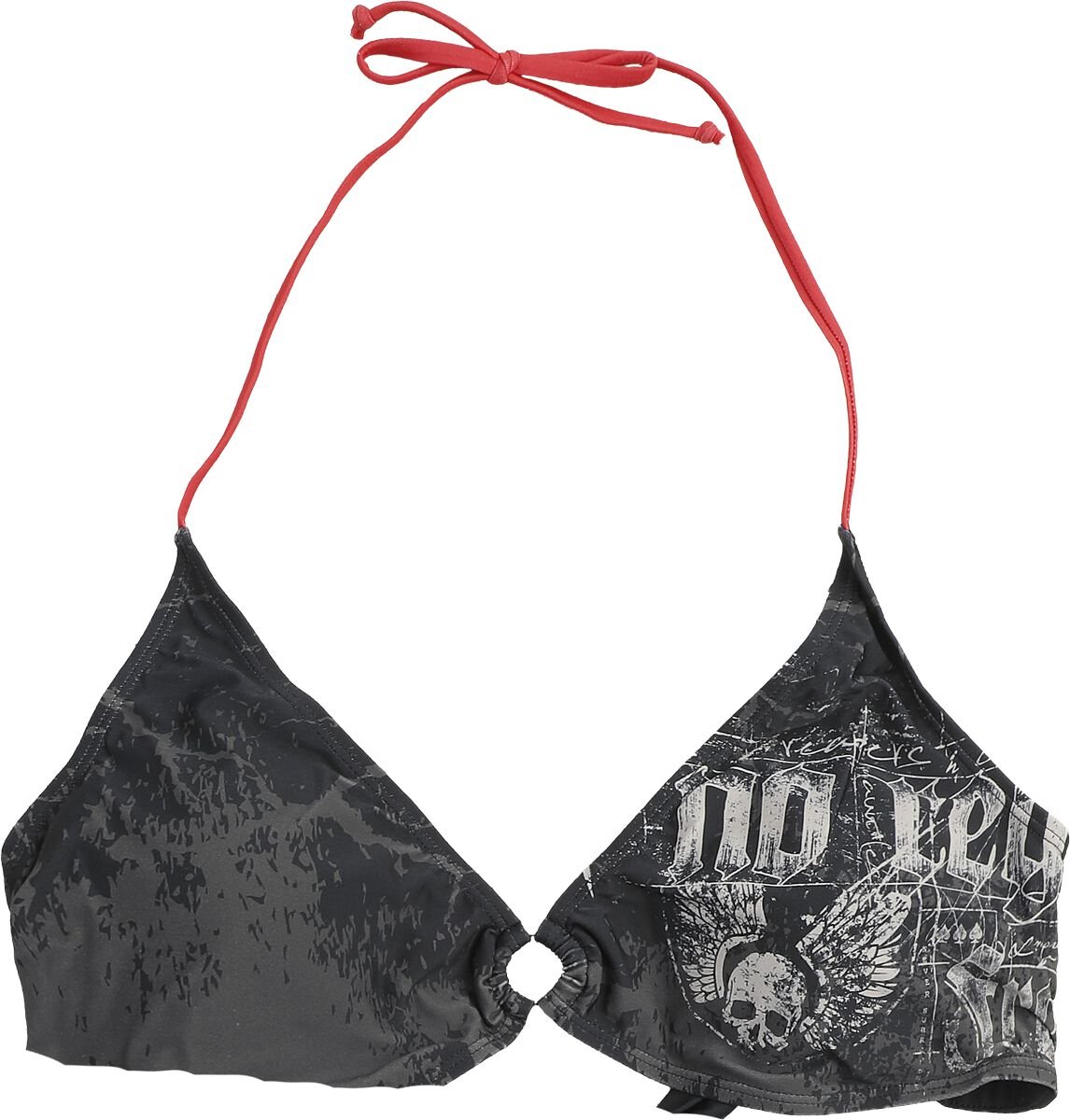 Rock Rebel by EMP Bikinioberteil mit Skull Print Bikini-Oberteil schwarz in XL Q126-000201