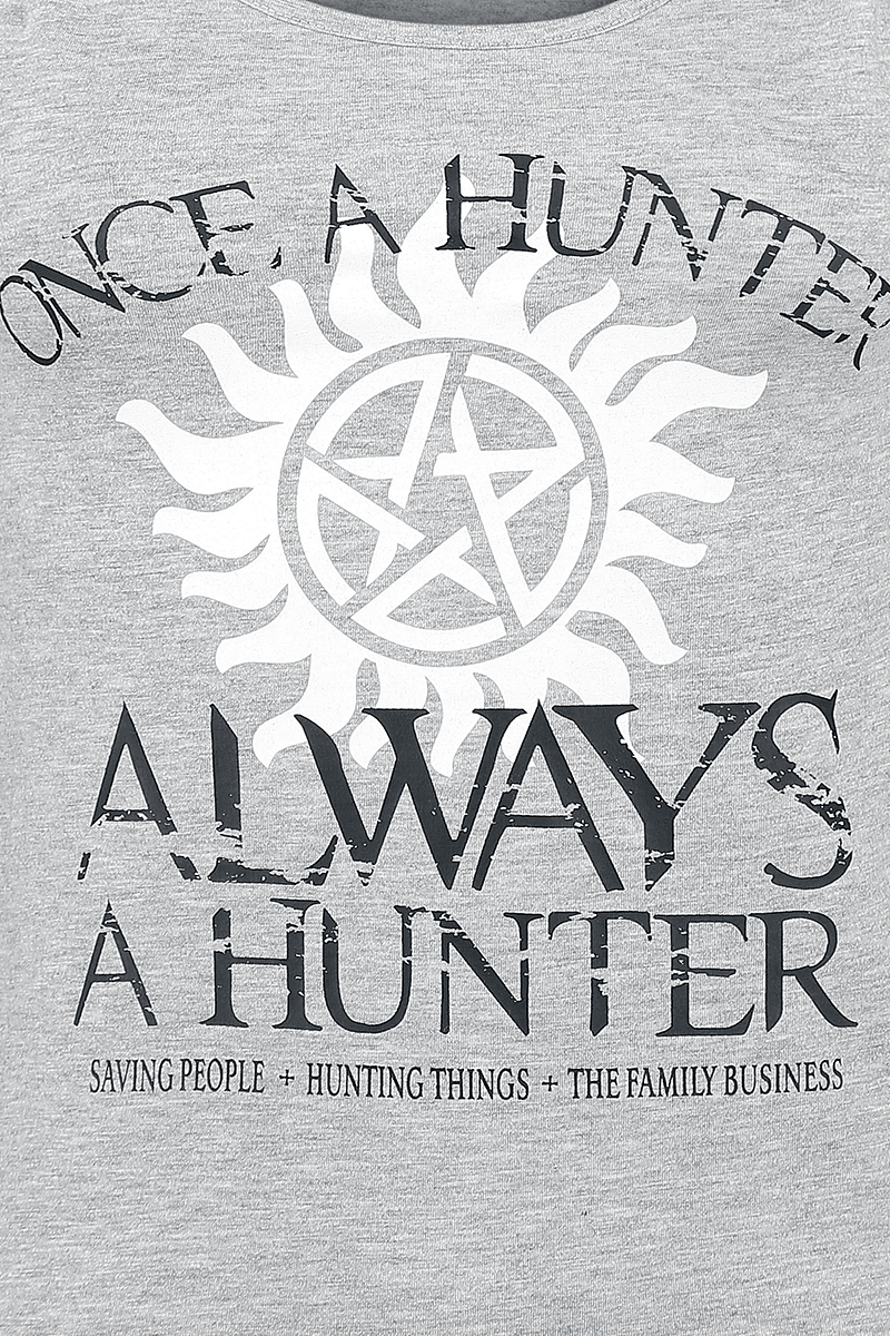 Supernatural Once A Hunter Always A Hunter Schlafanzug hellgrau meliert schwarz - 38.47% Rabatt