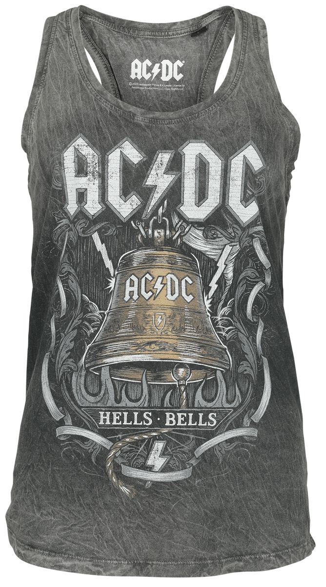 Levně AC/DC Hells Bells Dámský top šedá