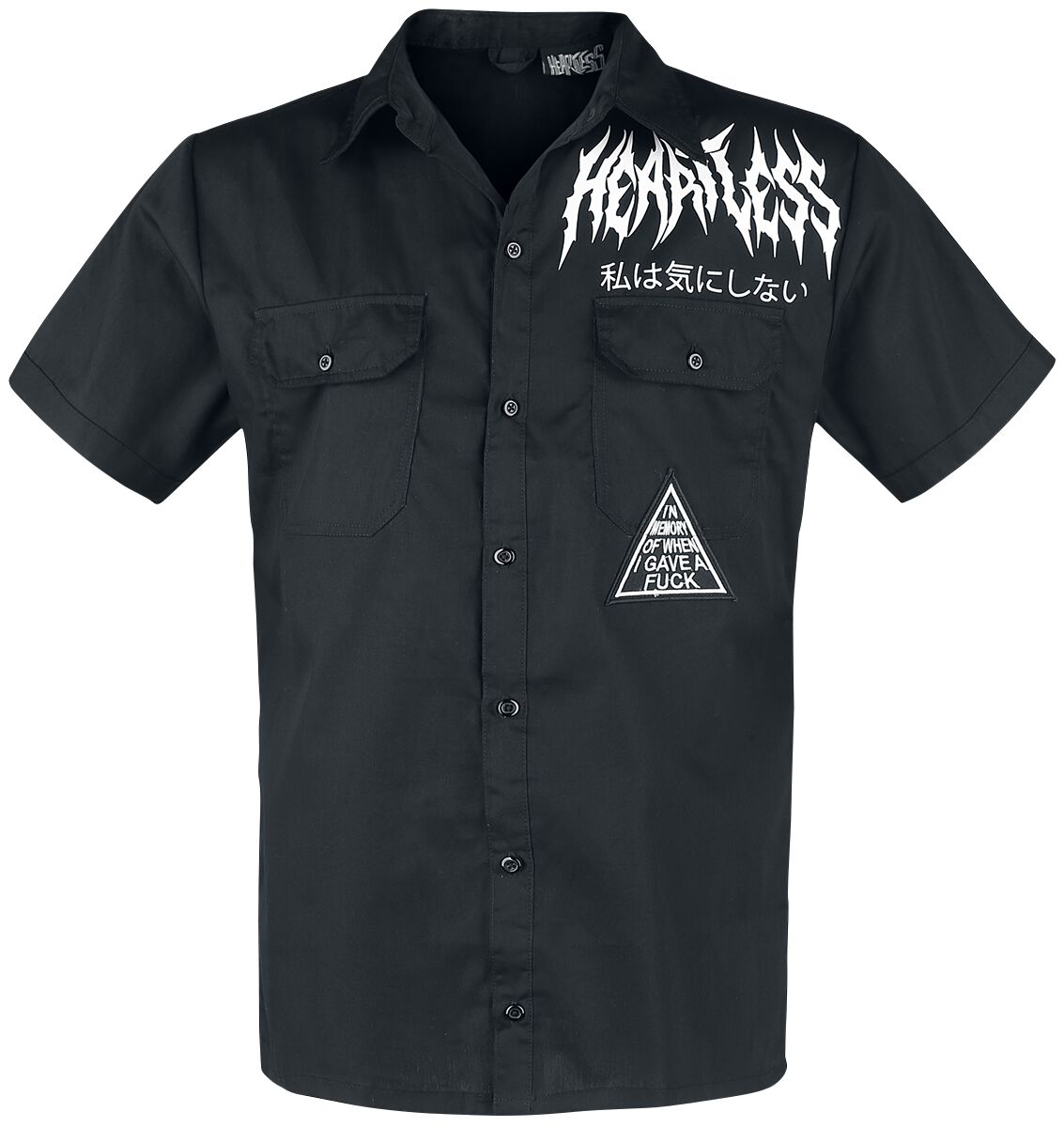 Heartless FU Reaper Shirt Short-sleeved Shirt black