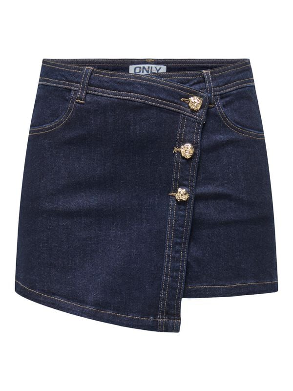 Only Shortsit - ONLLILLIE REG GOLD BUT DNM SKORT BJ - XS- XL - varten Naiset - Sininen