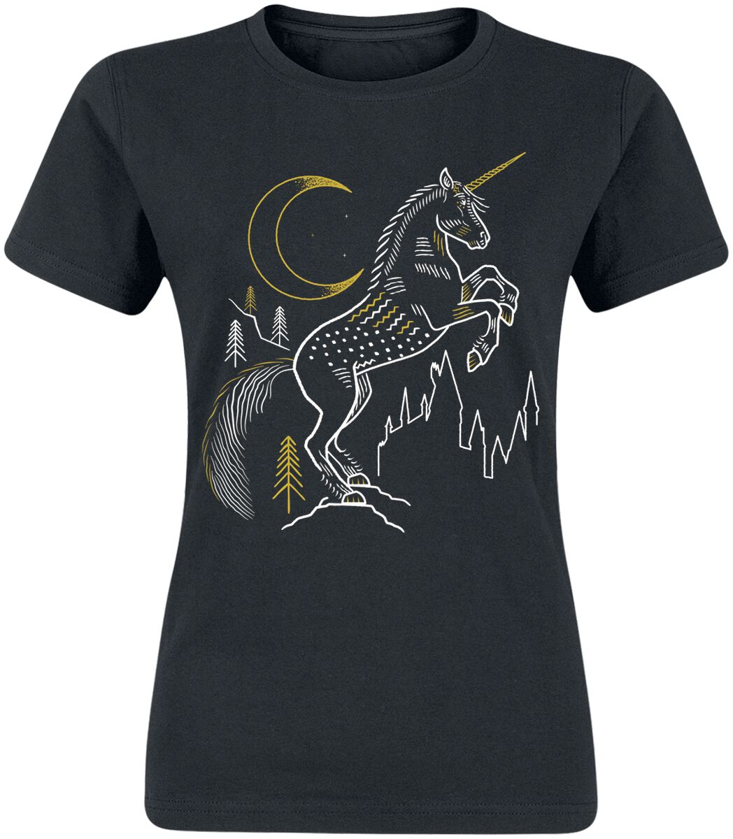 Harry Potter Unicorn Lineart T-Shirt black
