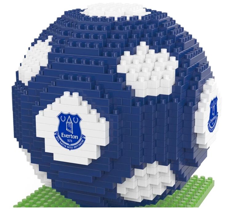 Everton FC BRXLZ football Toy blue white