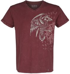 T-Shirt mit Raben und Runen Print, Black Premium by EMP, T-Shirt
