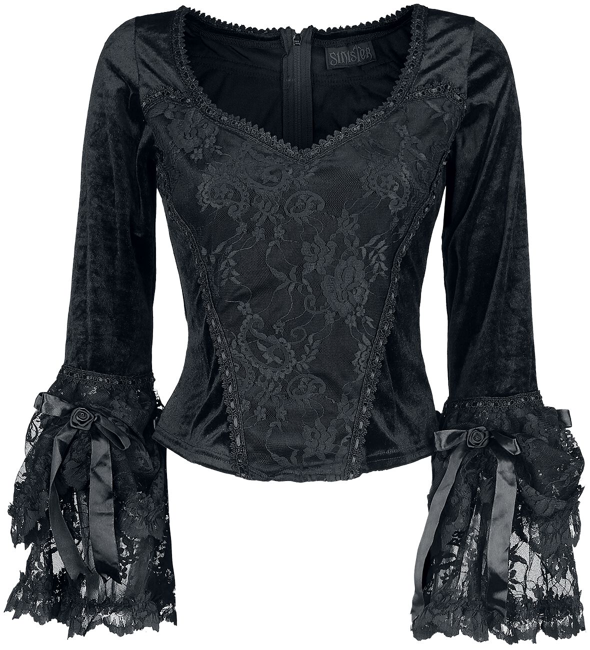 Sinister Gothic Gothic Longsleeve Long-sleeve Shirt black