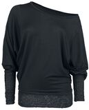 Lace Leisure Shirt, Black Premium by EMP, Langarmshirt