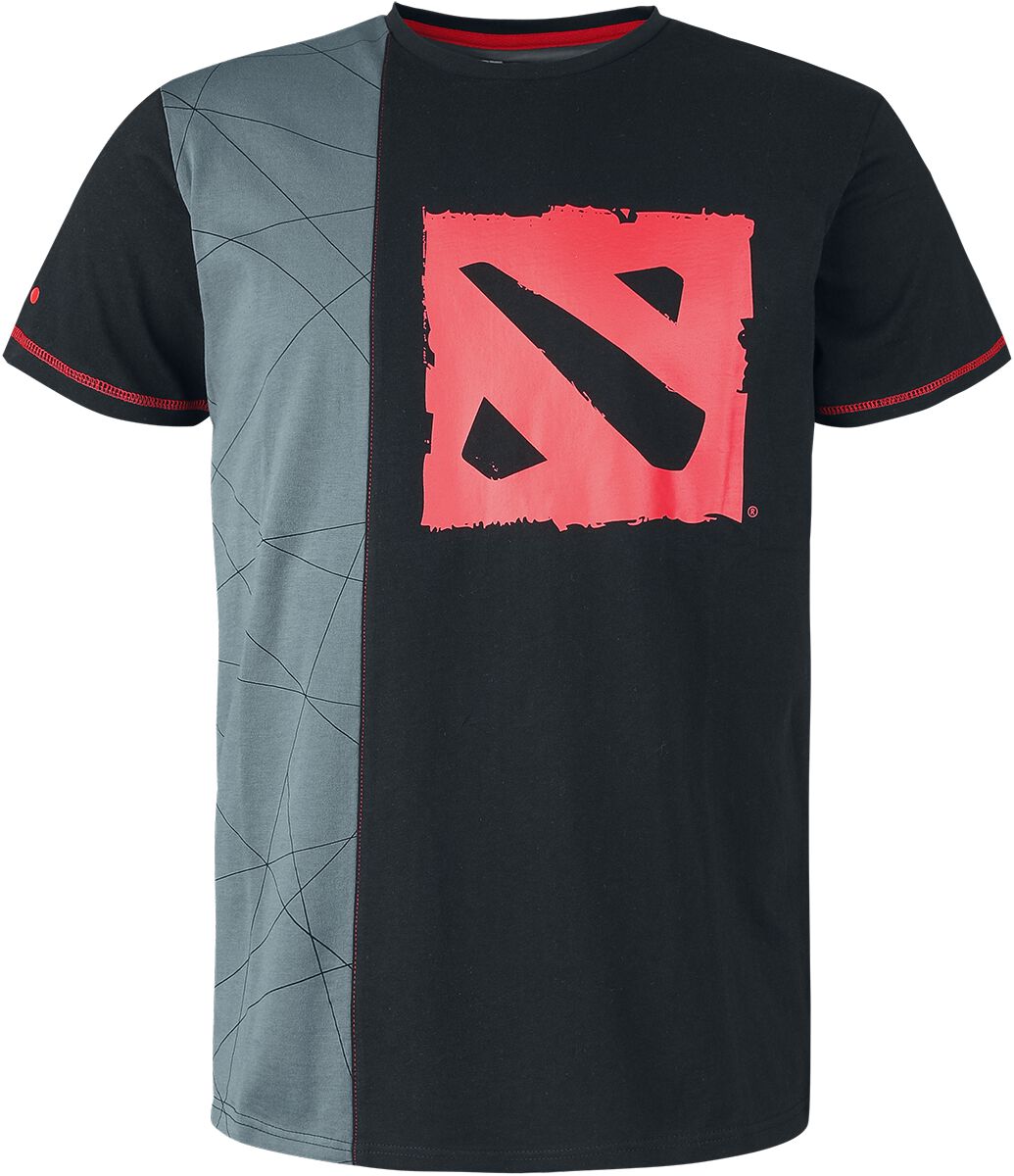 DOTA 2 - Gaming T-Shirt - Team Up - S bis L - für Männer - Größe M - schwarz/grau  - EMP exklusives Merchandise!